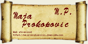 Maja Prokopović vizit kartica